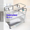 Stainless Steel Reclining Bassinet Trolley